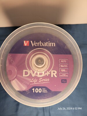 Verbatim Life Series DVD+R 4.7GB 16x Recordable Blank Disc 94 Pack Spindle