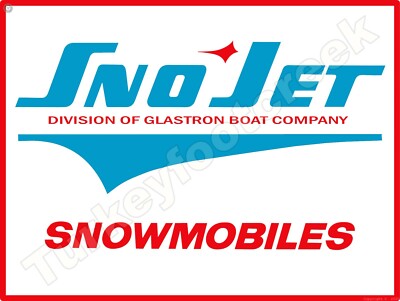 Sno Jet Snowmobiles 9'' x 12'' Metal Sign
