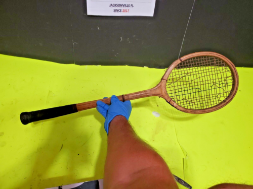 Racchetta da tennis vintage Slazenger bambù, racchetta da squash, non garantita, - Foto 1 di 6