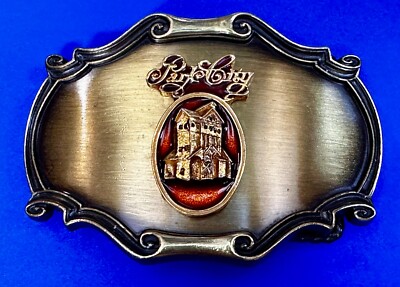 Park City Utah? Old House Gold Tone Vintage 1980 Raintree Belt Buckle