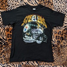 Vtg 90s 1994 Pittsburgh Steelers Helmet T Shirt mens USA Made Salem M #107