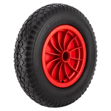 16" Flat Free Solid Tire Wheel 4.80/4.00-8 for Wheelbarrow Trolley Wagon Cart