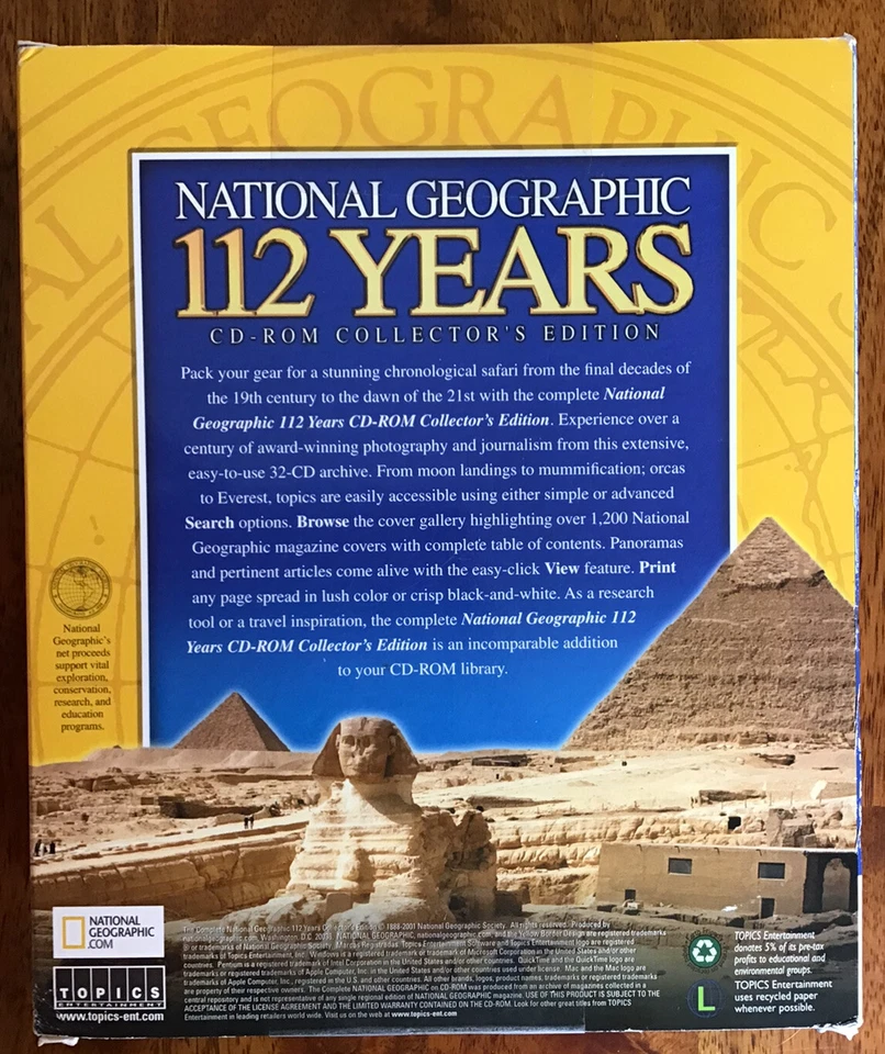 National Geographic: 112 Years - CD-Rom Collector’s Edition - New/Sealed (32 CDs - Image 3 of 4