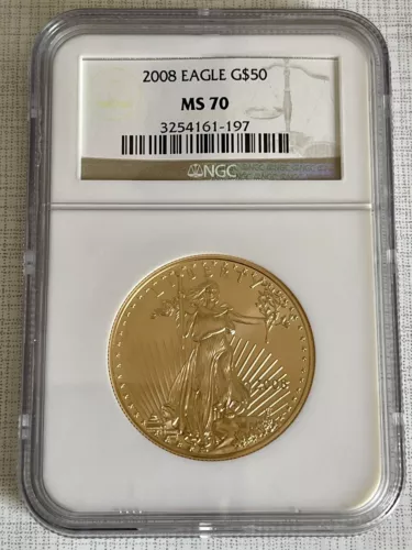USA 2008 Eagle $50 1 oz Gold Coin NGC MS70 SKU#3446