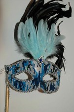 MASQUERADE CARNIVAL MARDI GRAS VENETIAN MASK 7172 Blue 