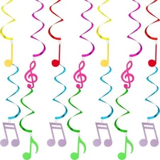 25 Pcs Musical Note Hanging Swirl Music Whirl Theme Party Decor for Wedding