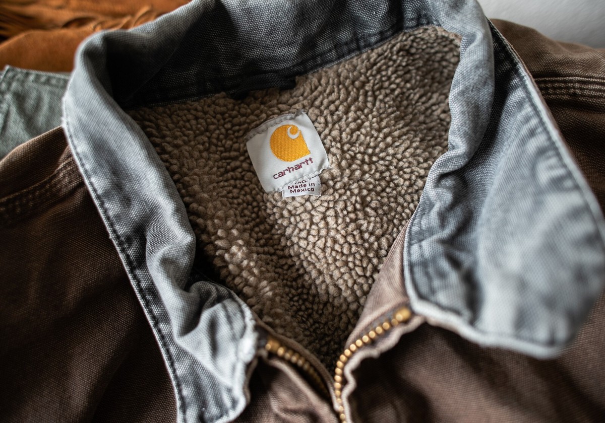 VTG Men's Carhartt C61 DKB Dark Brown Ridge Canvas Sherpa VTG Men's Carhartt C61 DKB Dark Brown Ridge Canvas Sherpa