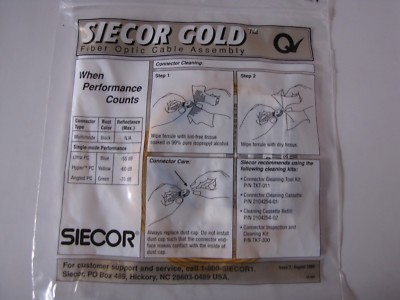 10pcs SC/PC to SC/PC 3m 2.4mm Cable Jumper Patch Cord SMF-28 Siecor Patch Cord