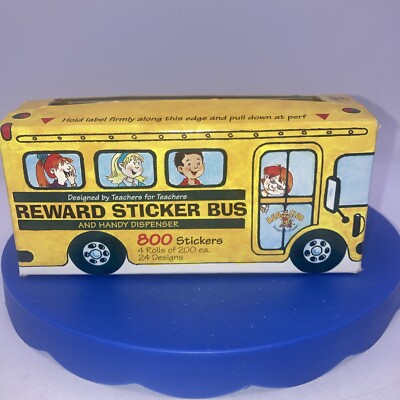 Pacon Reward Stickers, School Bus, Pack of 800 In Packaging