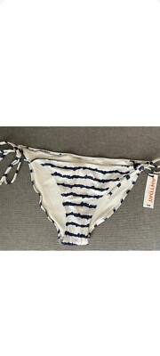 John Lewis Tie Dye Tie Side Bikini Bottoms Navy White Size 18