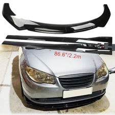 Glossy Black Front Lower Bumper Lip Splitter Spoiler For Hyundai Elantra Se