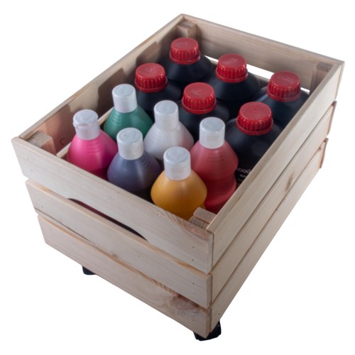 Deep Wooden Crate With Wheels |1-4 Tier| Stackable Pine Container Storage Box - Picture 4 of 40