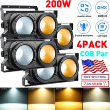 4x 200W LED COB Par Light Blinder Cool White Warm White Lighting Church Theater