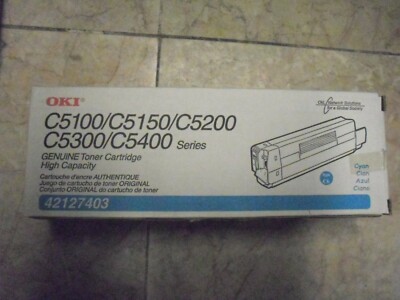  Genuine OKI Okidata C5100 C5150 C5200 C5300 C5400 HY Toner C6 Cyan 42127403