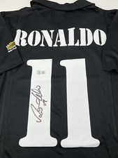Ronaldo Nazario Hand Signed Black Real Madrid Jersey with Beckett BAS COA