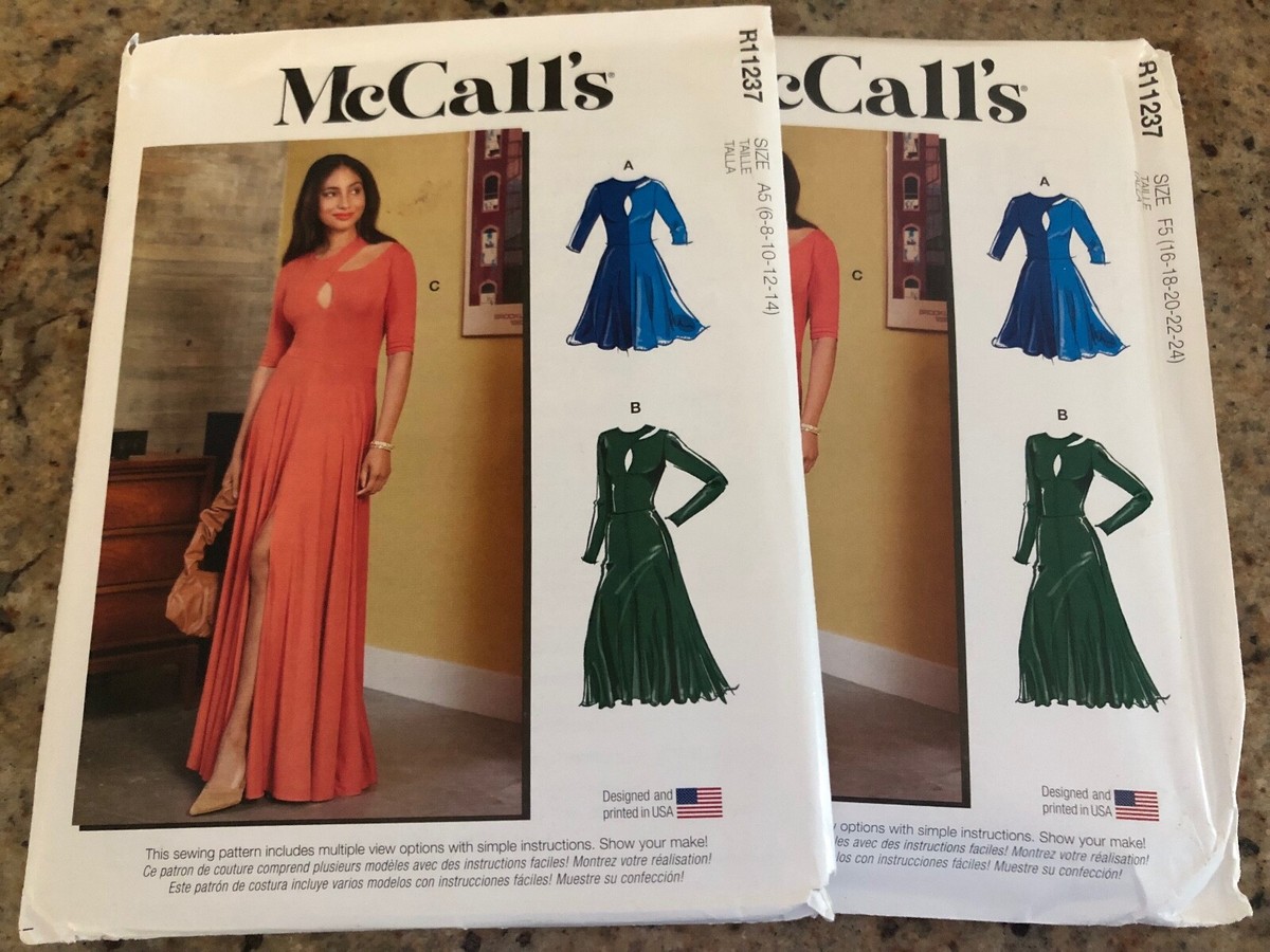 McCALL'S #R11237-LADIES (3 LENGTH) DAY or EVENING DRESS PATTERN 6-14/  16-24 FF | eBay