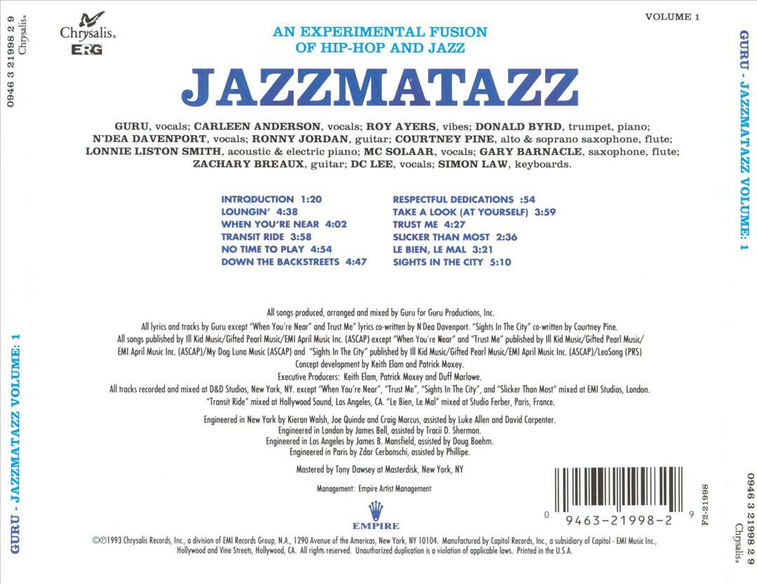 Jazzmatazz by Guru (CD, 2023) for sale online | eBay Jazzmatazz by Guru (CD, 2023) for sale online | eBay