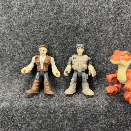 Imaginext Jurassic World Dino Owen - Guard Figure Lot w/ Raptor - 3 pc Fig Lot - Picture 4 of 13