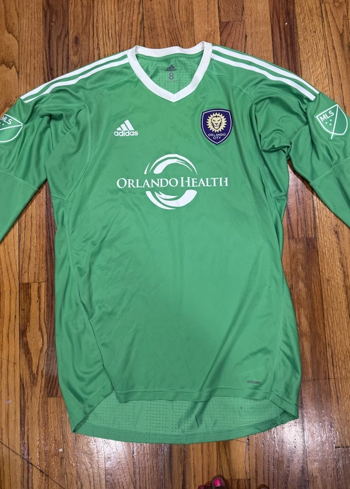 Camiseta deportiva de portero L/S para hombre Adidas Edwards JR 2016 RARA Orlando City SC MLS Foto 3 de 4