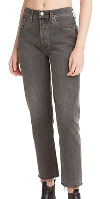 Levi s Women s 501 Crop Jeans Get Off My Cloud Black Size 32W x 26L