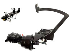 1947 - 1954 Chevy Truck Black Frame Mount Pedal Power 8 Brake Booster Disc Drum