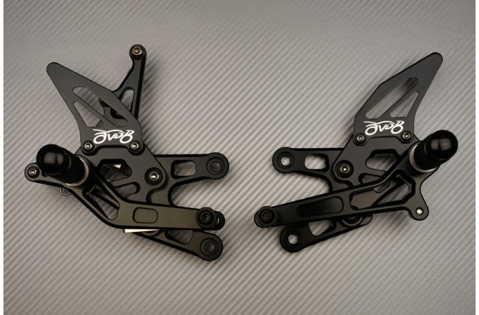 Commandes reculées racing pour ajuster la position de pilotage sur Kawasaki ZX10R
