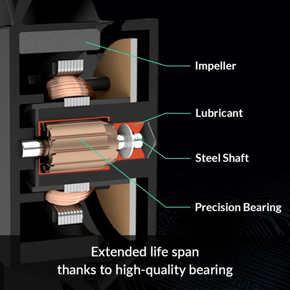ARCTIC P14 (Black) 5 Pack 140 mm Case Fan Pressure-optimised quiet motor B-Stock - Image 3 of 4