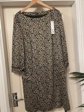 Roman Size 20 Amber Abstract Spot Jersey Shift Dress Pockets Brand New With Tags