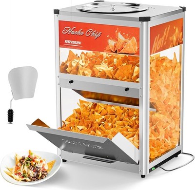 Nacho Chip Warmer, Nacho Machine Countertop Food Warmer Display Case