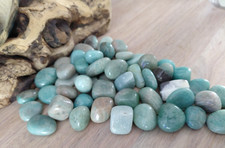 Amazonite Crystal Tumblestones Premium Polished Tumble Stones 10-15mm x 2 Pieces