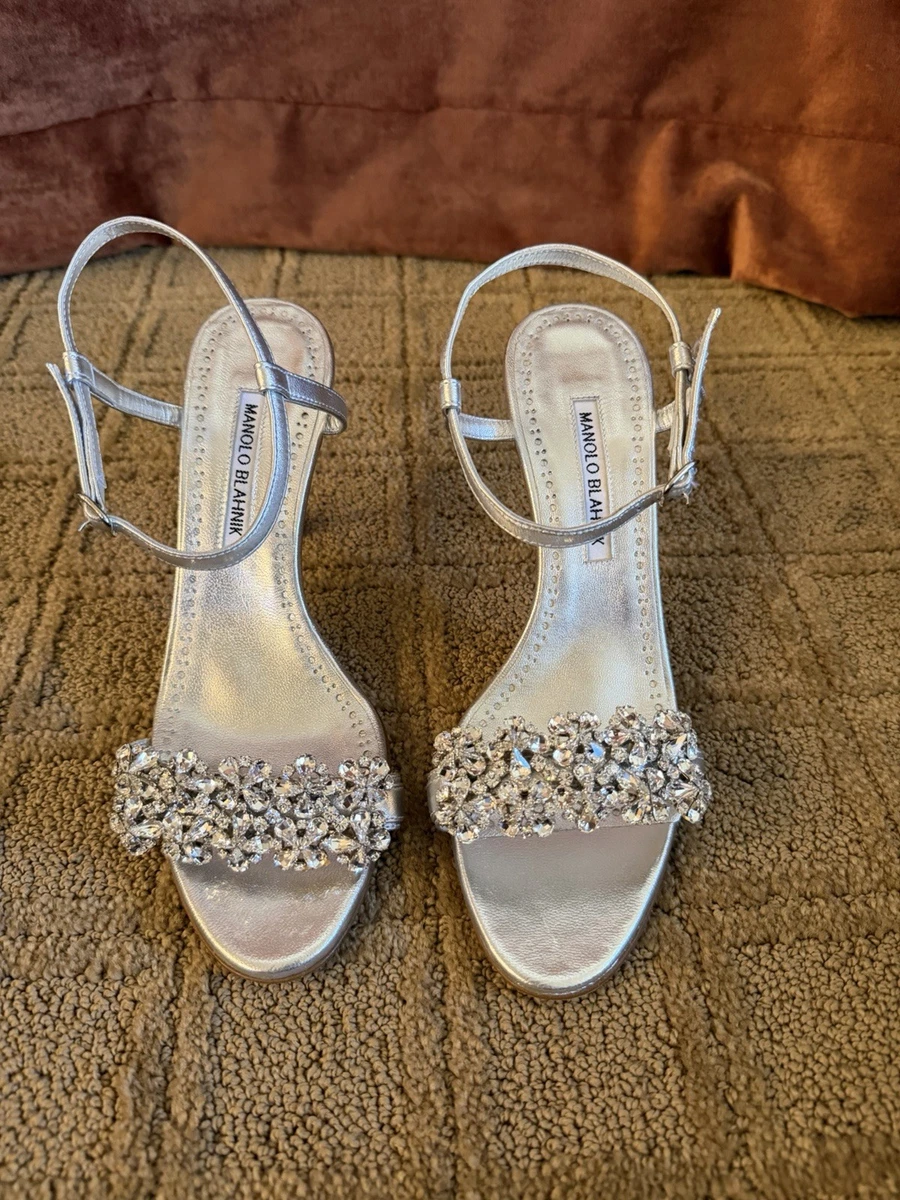Manolo Blahnik Women's Ankle Strap Silver for sale | eBay