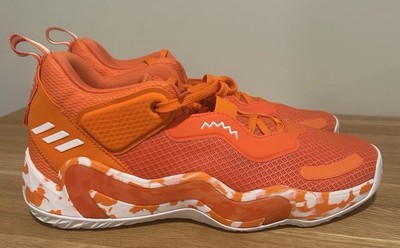 Size 13-Men s adidas D.O.N. Issue 3 Team Orange White Basketball Shoes NEW