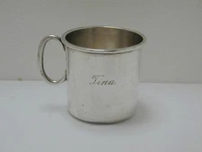 Vintage Sanborns Sterling Baby Cup Tina Silver 925 Mexico Inscribed Heavy Solid