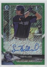 2018 Bowman Chrome Prospect Green Shimmer Refractor 45/99 Sam Hilliard Auto 0l44