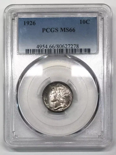 1926 P Mercury Dime PCGS MS-66