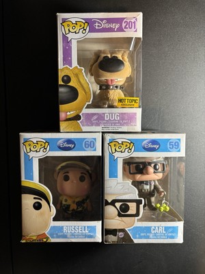 Up Funko Pop Lot Disney Russell Carl Dug Flocked Pixar Lego Chase Auto Anime Toy