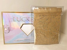 Nude Fishnet Mesh Stretch Tights w/Rhinestones One Size 70-180 lbs Party Sparkle