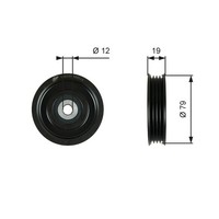 Spannrolle, Keilrippenriemen FÜR Nissan Navara NP300 (D40) - Gates T39184
