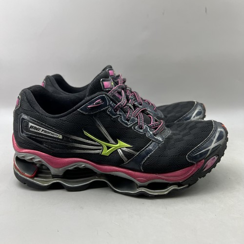 Mizuno Wave Prophecy 2 Running Shoes Women Size 7.5 Black Mesh Comfort Sneakers