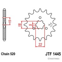 Ritzel Teilung 520 ZäHne 11 Ritzel Vorne JTF1445.11