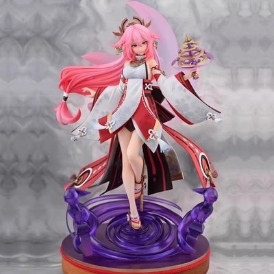24cm Yae Miko Comic Game Genshin Impact Halloween Gifts Ornaments PVC Model 