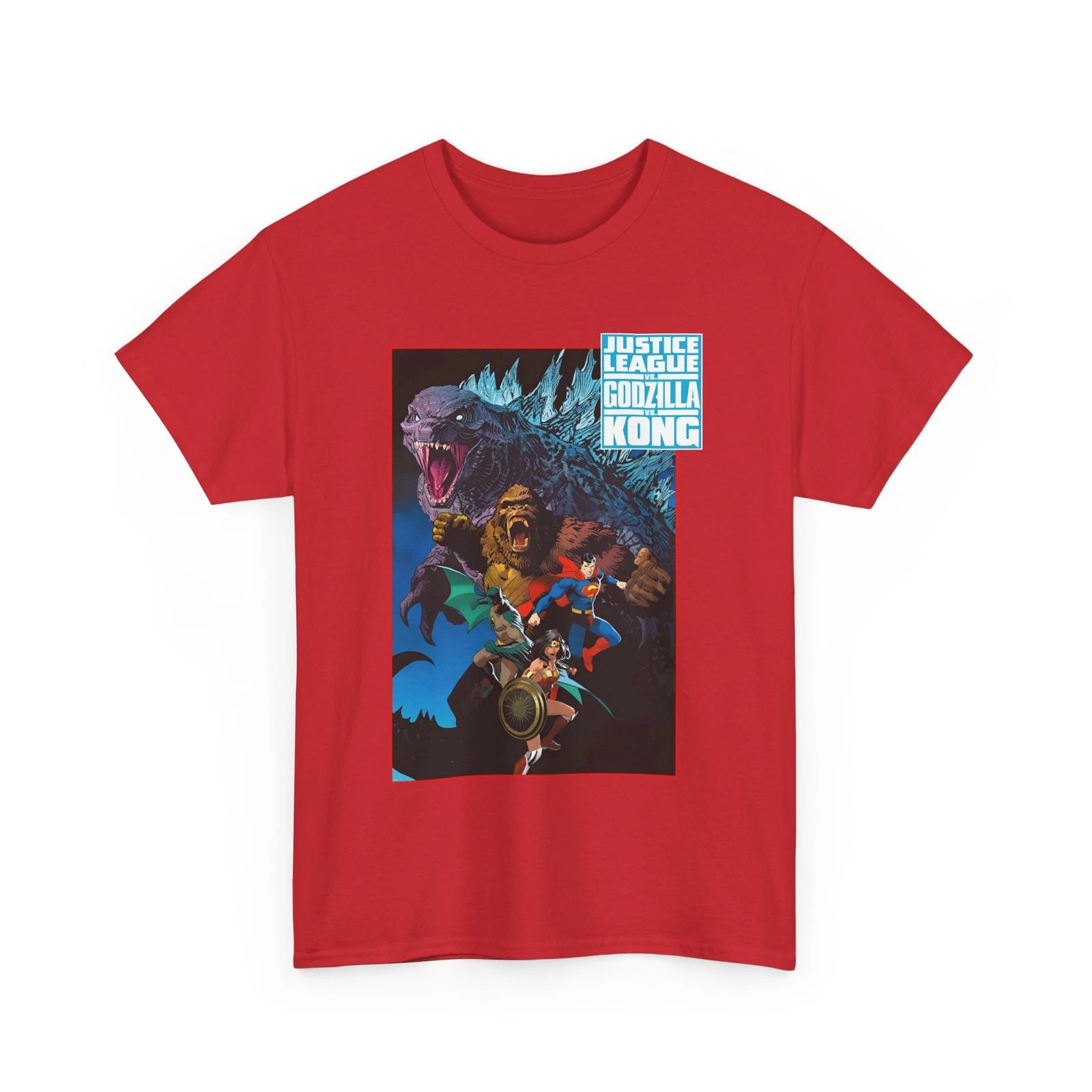 Justice League Vs god zilla Vs Kong T-Shirt - Dan Mora Art - Superman - DC Comics