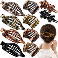 10 Pcs Flat Hair Clips for Women, 3 Styles French Flat Claw Clips for Thin Thick