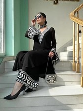Pakistani Black Georgette kurta Set Indian Bollywood Ethnic Kurti Palazzo Set