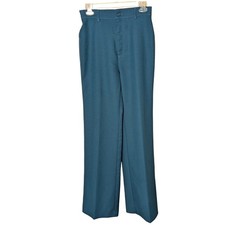 Vintage Levi's Gold Tab Teal High Waist Wide Leg Pants 70s Disco Trousers FLAW