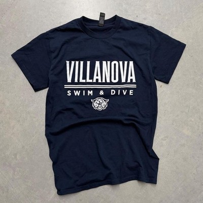 2000s Villanova Swim and Dive Collegewear Logo Graphic Tee Sized Small