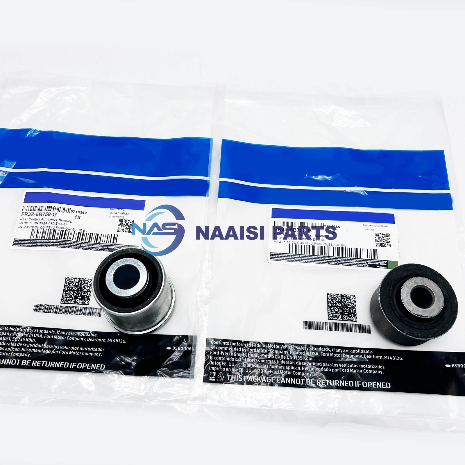 OEM Rear Axle Knuckle Bushings Set Pair For 2015-2023 Ford Mustang 2.3L 5.0L