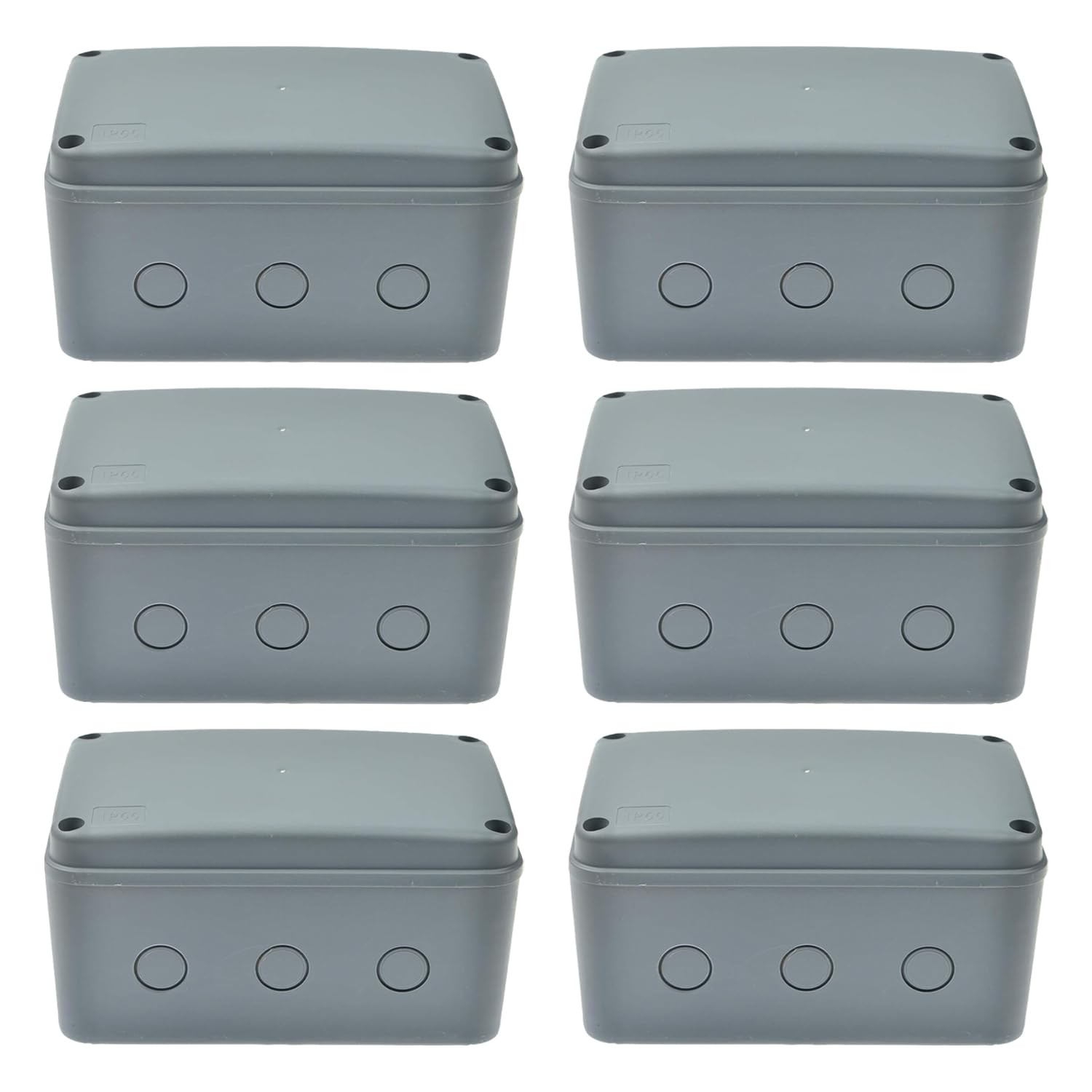 Waterproof Electrical Box,6PK Outdoor Junction Boxes, IP66 External Electrical