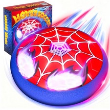 Light Up Hover Soccer Ball for Kids,Glowing Web LED Eyes Air Floating Toy