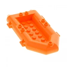 1x Lego Boat 11x6x1 Orange Inflatable Boat Small Rowing Boat 4527308 75977 30086c01